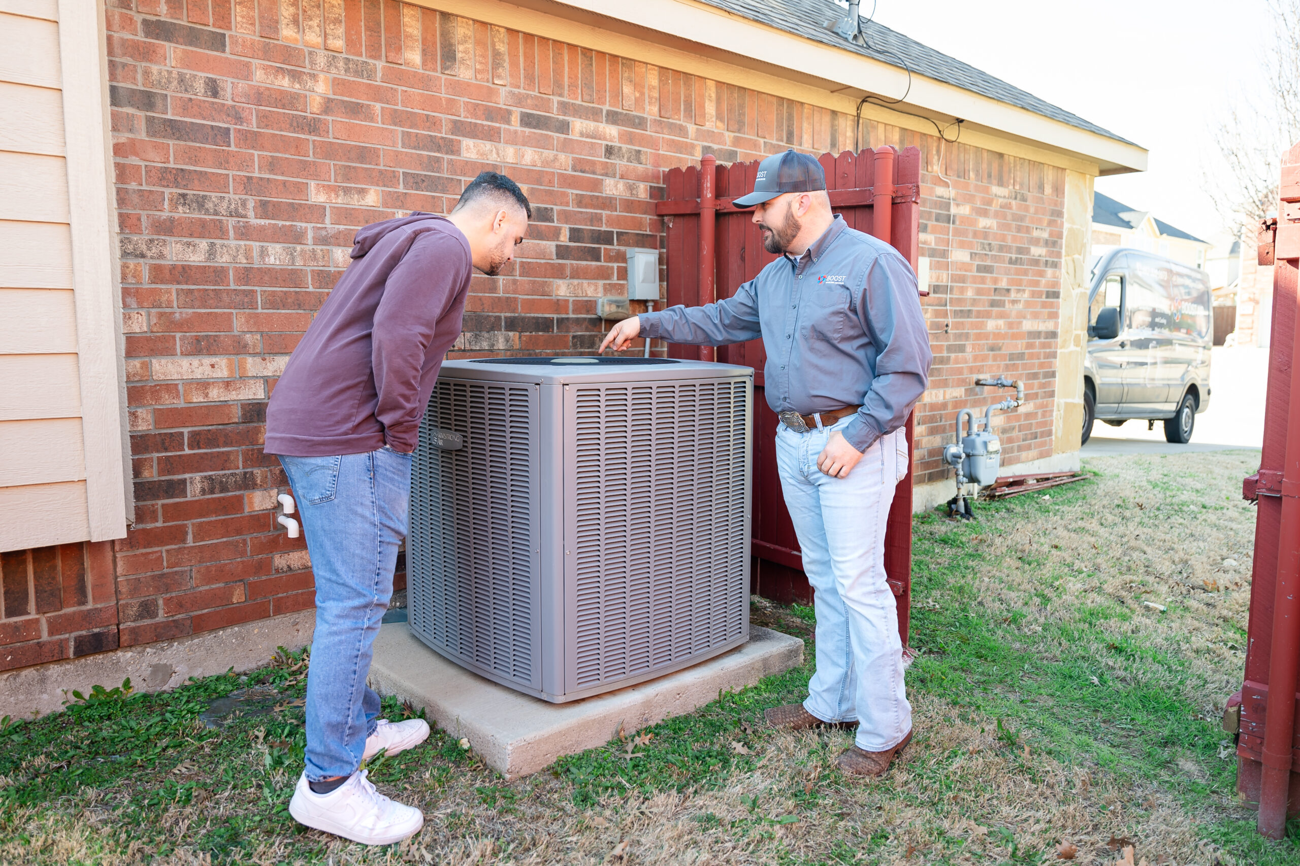 Boost Air technician working on a residential system
